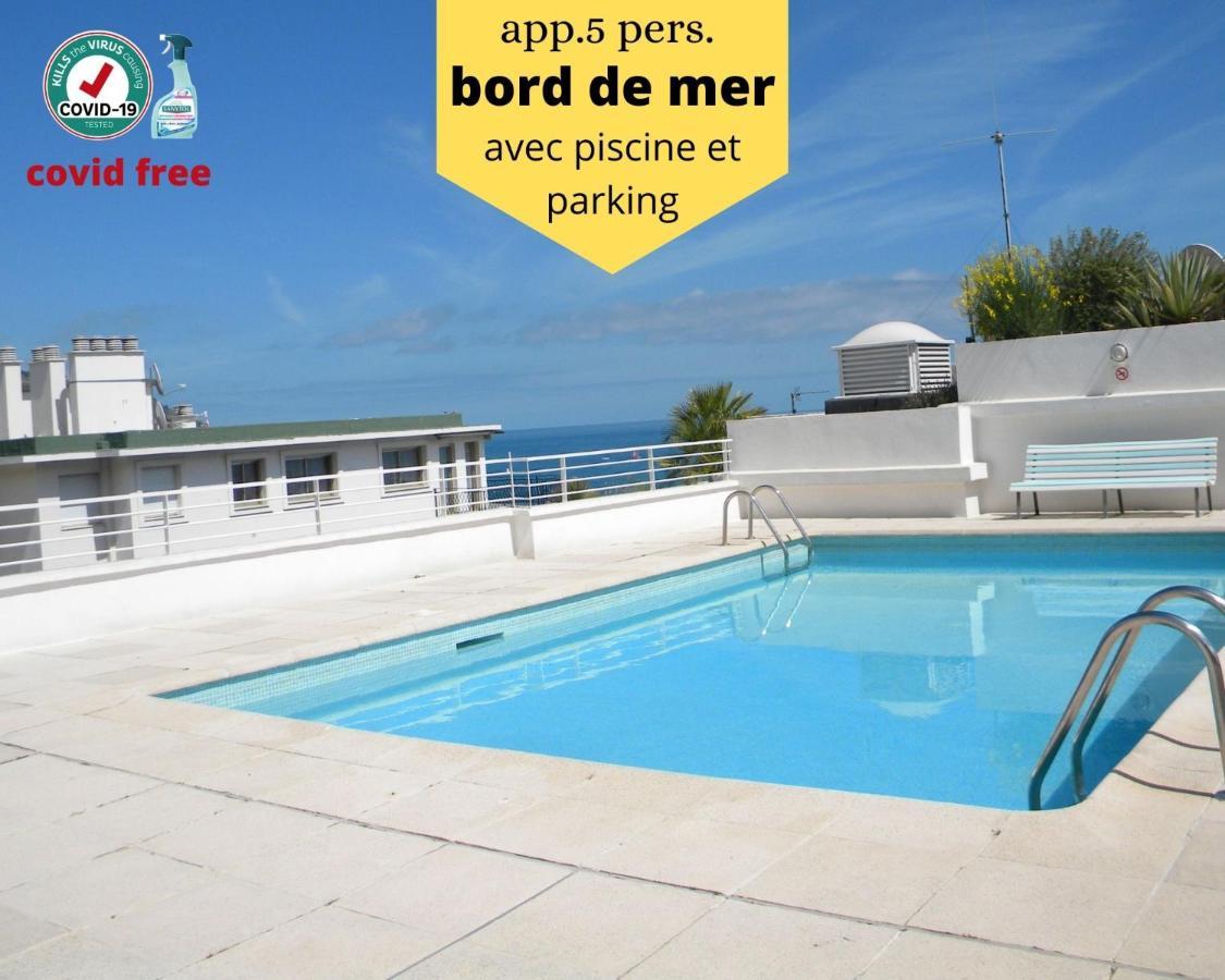 App Le Rocazur Avec Piscine Et Parking En Bord De Mer A 500M Du Centre Ville Menton Exterior foto